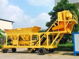 mobile type concrete batching plant 25m3/h