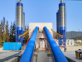 China Road construction machine cement concrete batching plant with PLC beton plant concrete production line layout Manufacturer,Supplier